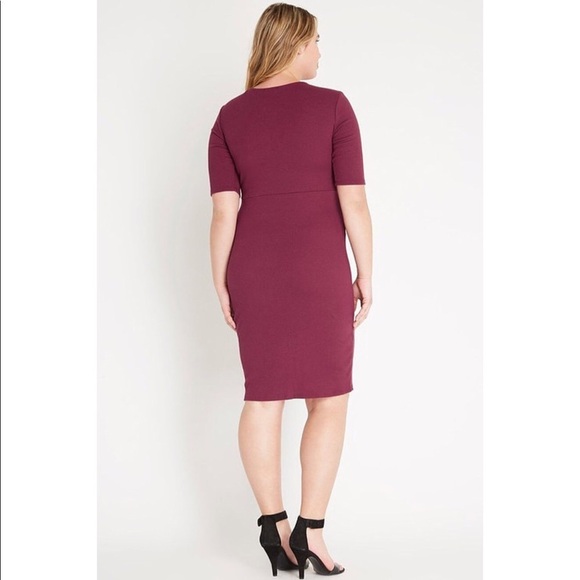 Curvy Collection Ribbed Bodycon Midi Dress - Picture 3 of 5